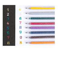 8 colours highlighter pen set glitter colour marker pens