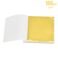 100/200 Sheets Imitation Gold Silver Foil Paper Leaf